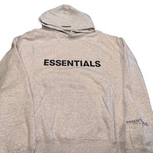 Fear of God Essentials Light Oatmeal Pullover Hoodie Size Large NWT